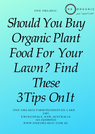 Buy Organic Plant Food | Alternative Ways To Use Organic Fertiliser