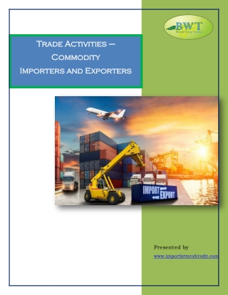 Importers & Exporters – Commodities – Trade Activities