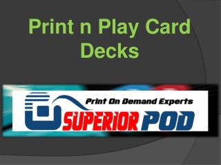 Print n Play Card Decks