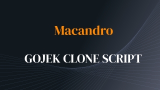 Gojek Clone Script| Macandro