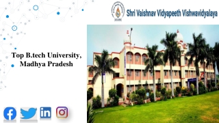 Shri Vaishnav Vidyapeeth Vishwavidyalaya top University in Madhya Pradesh.