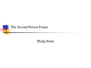 The Second Person Frame
