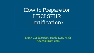 HRCI Senior Professional in Human Resources Certification | Boost Your Preparation