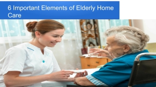 6 Important Elements of Elderly Home Care