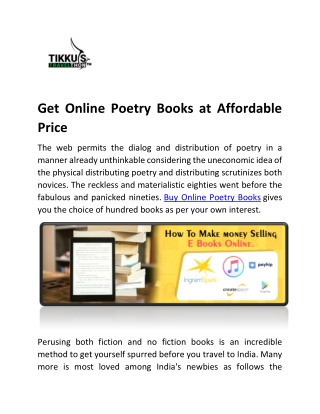 Get Online Poetry Books at Affordable Price | Tikkus Travelthon