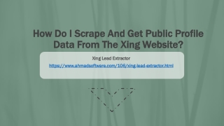 How Do I Scrape And Get Public Profile Data From The Xing Website?