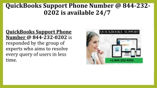 QuickBooks Support Phone Number @ 844-232-0202