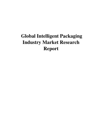 Global_Intelligent_Packaging_Markets-Futuristic_Reports