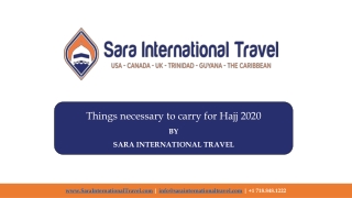 Things necessary to carry for hajj 2020 by sara international travel