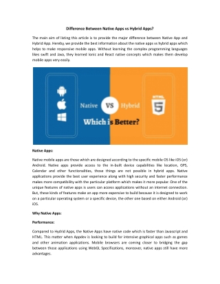 Native Apps vs Hybrid Apps - Which is Better for Your Business?