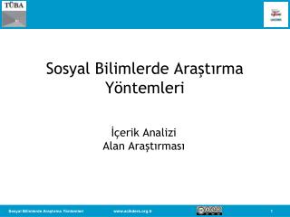 Sosyal Bilimlerde Araştırma Yöntemleri