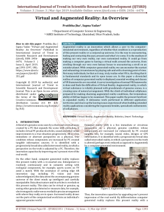 Virtual and Augmented Reality An Overview