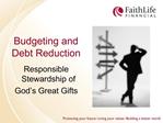 Budgeting and Debt Reduction