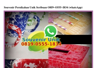 Souvenir Pernikahan Unik Seribuan 0819–0555–1834[wa]