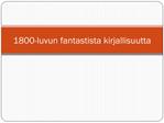 1800-luvun fantastista kirjallisuutta