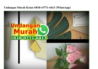 Undangan Murah Krian 0818 0771 6413[wa]