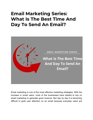 What Is The Best Time And Day To Send An Email?