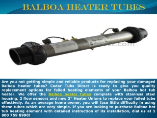 Balboa Heater Tubes