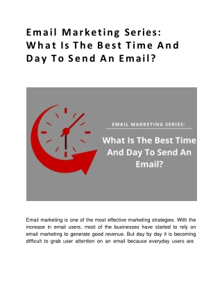 What Is The Best Time And Day To Send An Email?