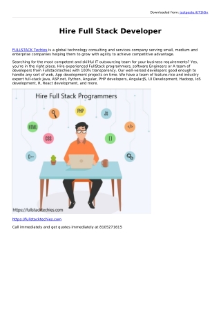 Hire Full Stack Developers