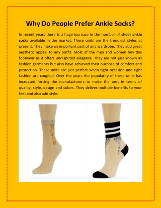 Why Do People Prefer Striped Ankle Socks?