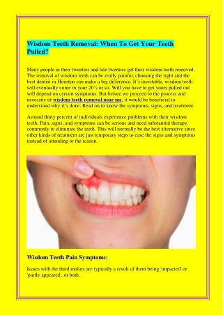 Wisdom Teeth Removal: When To Get Your Teeth Pulled?