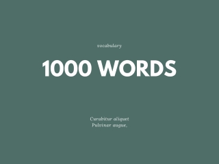 1000 words new