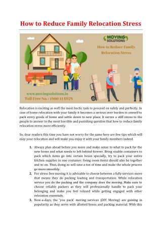 How to Reduce Family Relocation Stress