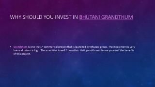 Grandthum Greater Noida West | Bhutani Grandthum in Noida Call@ 8744000006