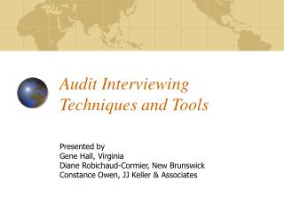 Audit Interviewing Techniques and Tools