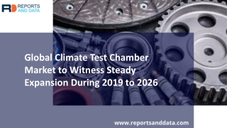 Climate Test Chamber Market  Forecast to 2019 – 2026