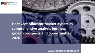 Heat Cost Allocator Market Opportunity Assessment 2019-2026