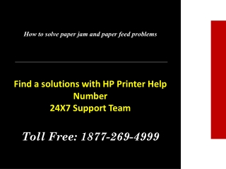 How to Solve paper jam and paper feed problems?