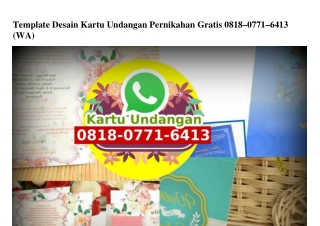 Template Desain Kartu Undangan Pernikahan Gratis O818.O771.6413[wa]