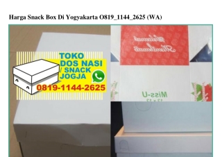 Harga Snack Box Di Yogyakarta 08I9 II44 2625[wa]