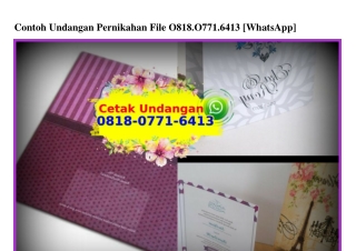 Contoh Undangan Pernikahan File Ô818 Ô771 6413[wa]