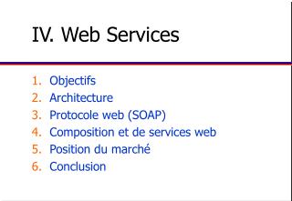 IV. Web Services