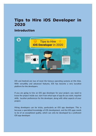 Guide to Hire iOS Developer in 2020 - SemiDot Infotech