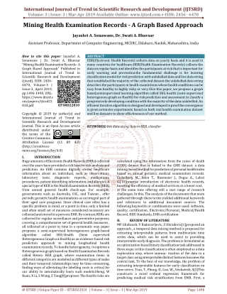 Mining Health Examination Records A Graph Based Approach