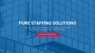 Pure Staffing Solutions | Leading Employment Agency in Canada