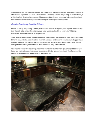 Granite Countertop Installer Near Me Chicago IL