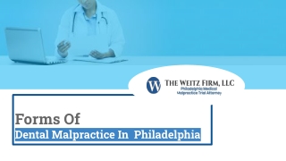 Forms Of Dental Malpractice In Philadelphia