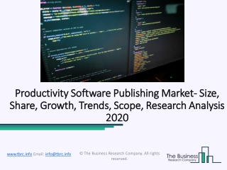 Productivity Software Publishing Market Trends, Emerging Growth Analysis 2022