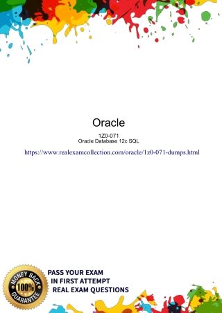 Updated Oracle 1Z0-071 Exam Dumps - 1Z0-071 Question Answers