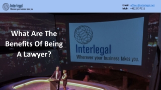 What are the benefits of being a lawyer? Interlegal