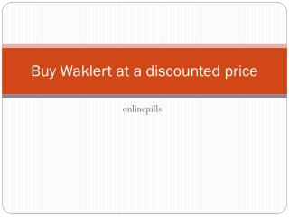 Buy Waklert at a discounted price