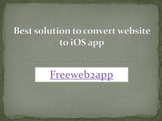 Best solution to convert website to iOS app