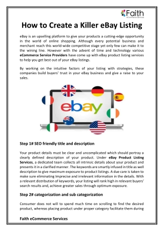 How to Create a Killer eBay Listing