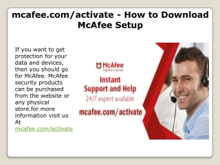 mcafee.com/activate - How to Download McAfee Setup