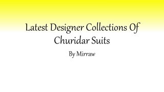 Churidar Suits Designs | By mirraw